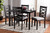 Baxton Studio Lanier Modern And Contemporary Gray Fabric Upholstered Espresso Brown Finished Wood 5 Piece Dining Set Rh318C Grey Dark Brown 5Pc Dining Set By Wholesale Interiors