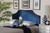 Avignon Navy Blue Velvet Upholstered Queen Size Headboard - SKU143948
