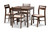 Lovy Beige Upholstere Walnut-Finished 5-Pc Wood Dining Set - SKU143963