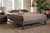 Baxton Studio Liliya Mid Century Modern Dark Grey Fabric Upholstered Walnut Brown Finished Wood Full Size Platform Bed Frame Mg97043 1 Dark Grey Ash Walnut Bed Frame Full By Wholesale Interiors