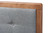 Sarin Grey Upholstered Walnut Wood Queen Size Headboard - SKU144017