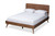 Baxton Studio Demeter Mid-Century Modern Walnut Brown Finished Wood King Size Platform Bed Demeter-Ash Walnut-King By Wholesale Interiors
