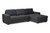 Baxton Studio Nevin Modern And Contemporary Dark Grey Fabric Upholstered Sectional Sofa With Right Facing Chaise J099S-Dark Grey-RFC By Wholesale Interiors