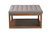 Baxton Studio Alvere Modern And Contemporary Grey Fabric Upholstered Walnut Finished Cocktail Ottoman BBT5365-Grey/Walnut-Otto By Wholesale Interiors