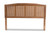 Baxton Studio Marieke Mid-Century Modern Ash Wanut Finished Wood And Synthetic Rattan King Size Headboard MG97132-Ash Walnut Rattan-King-Headboard By Wholesale Interiors