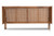 Baxton Studio Rina Mid-Century Modern Ash Wanut Finished Wood And Synthetic Rattan Full Size Wrap-Around Headboard MG97151-Ash Walnut Rattan-Full-Headboard By Wholesale Interiors