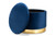 Baxton Studio Marisa Glam And Luxe Navy Blue Velvet Fabric Upholstered Gold Finished Storage Ottoman JY19A221-Navy/Gold-Otto By Wholesale Interiors