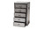 Baxton Studio Davet French Industrial Silver Metal 5-Drawer Accent Storage Cabinet JY17B167-Silver-Cabinet By Wholesale Interiors