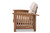 Baxton Studio Charlotte Modern Classic Mission Style Taupe Fabric Upholstered Walnut Brown Finished Wood 1-Seater Lounge Chair SW3513-Taupe/Walnut-M17-CC By Wholesale Interiors