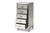 Baxton Studio Carel French Industrial Silver Metal 5-Drawer Accent Storage Cabinet LD18B054-Silver-5DW-Cabinet By Wholesale Interiors