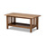 Baxton Studio Rylie Traditional Transitional Mission Style Walnut Brown Finished Rectangular Wood Coffee Table SW135-Walnut-M17-CT By Wholesale Interiors