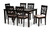 Baxton Studio Caron Modern And Contemporary Sand Fabric Upholstered Espresso Brown Finished Wood 7-Piece Dining Set RH317C-Sand/Dark Brown-7PC Dining Set By Wholesale Interiors