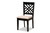 Baxton Studio Caron Modern And Contemporary Sand Fabric Upholstered Espresso Brown Finished Wood 7-Piece Dining Set RH317C-Sand/Dark Brown-7PC Dining Set By Wholesale Interiors