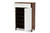 Baxton Studio Coolidge Modern And Contemporary White And Walnut Finished 5-Shelf Wood Shoe Storage Cabinet With Drawer FP-03LV-Walnut/White By Wholesale Interiors