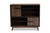 Baxton Studio Margo Mid-Century Modern Two-Tone Walnut Brown And Black Finished Wood Wine Storage Cabinet RT676-OCC-Walnut/Black-Cabinet By Wholesale Interiors