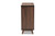 Baxton Studio Margo Mid-Century Modern Two-Tone Walnut Brown And Black Finished Wood Wine Storage Cabinet RT676-OCC-Walnut/Black-Cabinet By Wholesale Interiors