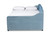 Baxton Studio Freda Transitional And Contemporary Light Blue Velvet Fabric Upholstered And Button Tufted Full Size Daybed With Trundle Freda-Light Blue Velvet-Daybed-F/T By Wholesale Interiors
