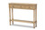Baxton Studio Calvin Classic And Traditional French Farmhouse Oak Brown Finished Wood 3-Drawer Entryway Console Table WERPL-01-Brown-Console By Wholesale Interiors