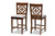 Baxton Studio Oscar Modern And Contemporary Grey Fabric Upholstered And Walnut Brown Finished Wood 2-Piece Counter Height Pub Chair Set RH322P-Grey/Walnut-PC By Wholesale Interiors