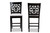 Baxton Studio Devon Modern And Contemporary Grey Fabric Upholstered And Espresso Brown Finished Wood 2-Piece Counter Height Pub Chair Set RH310P-Grey/Dark Brown-PC By Wholesale Interiors