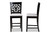 Baxton Studio Devon Modern And Contemporary Grey Fabric Upholstered And Espresso Brown Finished Wood 2-Piece Counter Height Pub Chair Set RH310P-Grey/Dark Brown-PC By Wholesale Interiors