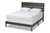 Baxton Studio Anthony Modern And Contemporary Dark Grey Oak Finished Wood Queen Size Panel Bed MG0024-Green Gray-Queen By Wholesale Interiors