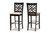 Baxton Studio Jason Modern And Contemporary Sand Fabric Upholstered And Espresso Brown Finished Wood 2-Piece Bar Stool Set RH317B-Sand/Dark Brown-BS By Wholesale Interiors