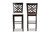 Baxton Studio Jason Modern And Contemporary Sand Fabric Upholstered And Espresso Brown Finished Wood 2-Piece Bar Stool Set RH317B-Sand/Dark Brown-BS By Wholesale Interiors