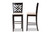 Baxton Studio Jason Modern And Contemporary Sand Fabric Upholstered And Espresso Brown Finished Wood 2-Piece Bar Stool Set RH317B-Sand/Dark Brown-BS By Wholesale Interiors