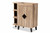 Wales Oak Wood 2-Door Shoe Storage Cabinet W/ Open Shelves - SKU144593