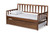 Baxton Studio Midori Modern And Contemporary Transitional Walnut Brown Finished Wood Twin Size Daybed With Roll Out Trundle Bed Mg0046 1 Walnut Daybed With Trundle By Wholesale Interiors