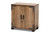 Baxton Studio Cyrille Modern And Contemporary Farmhouse Rustic Finished Wood 2-Door Shoe Cabinet ID-SC001-Yosemile Oak-Shoe Rack By Wholesale Interiors