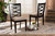 Baxton Studio Lanier Modern And Contemporary Sand Fabric Upholstered Dark Brown Finished 2 Piece Wood Dining Chair Set Rh318C Sand Dark Brown Dc 2Pk By Wholesale Interiors