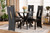 Baxton Studio Ronda Modern And Contemporary Dark Brown Faux Leather Upholstered And Dark Brown Finished Wood 5 Piece Dining Set Ronda Dark Brown 5Pc Dining Set By Wholesale Interiors