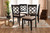 Baxton Studio Peter Modern And Contemporary Sand Fabric Upholstered And Dark Brown Finished Wood 4 Piece Dining Chair Set Rh335C Sand Dark Brown Dc 4Pk By Wholesale Interiors