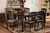 Baxton Studio Salem Modern And Contemporary Sand Fabric Upholstered And Dark Brown Finished Wood 7 Piece Dining Set Rh1017C Sand Dark Brown 7Pc Dining Set By Wholesale Interiors