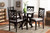 Baxton Studio Alisa Modern And Contemporary Grey Fabric Upholstered And Dark Brown Finished Wood 5 Piece Dining Set Alisa Grey Dark Brown 5Pc Dining Set By Wholesale Interiors