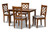 Sari Grey Upholstered And Walnut Finished Wood 5-Pc Dining Set - SKU144811