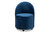 Baxton Studio Bethel Glam And Luxe Navy Blue Velvet Fabric Upholstered Rolling Accent Chair WS-52226-Navy Blue Velvet-CC By Wholesale Interiors
