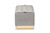 Baxton Studio Powell Glam And Luxe Grey Velvet Fabric Upholstered And Gold Pu Leather Storage Ottoman WS-2019-Grey Velvet/Gold-Otto By Wholesale Interiors