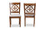 Renaud Grey Upholstered And Walnut Wood 2-Pc Dining Chair Set - SKU144928