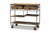 Baxton Studio Grant Vintage Rustic Industrial Oak Brown Finished Wood And Black Finished Metal 2-Drawer Kitchen Cart JY20A069-Oak-Cart By Wholesale Interiors