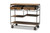 Baxton Studio Grant Vintage Rustic Industrial Oak Brown Finished Wood And Black Finished Metal 2-Drawer Kitchen Cart JY20A069-Oak-Cart By Wholesale Interiors