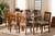 Baxton Studio Caron Modern And Contemporary Grey Fabric Upholstered And Walnut Brown Finished Wood 7 Piece Dining Set Rh317C Grey Walnut Dc 7Pc Dining Set By Wholesale Interiors