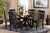 Baxton Studio Liese Modern And Contemporary Transitional Dark Brown Finished Wood 7 Piece Dining Set Liese Dark Brown 7Pc Dining Set By Wholesale Interiors