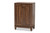 Baxton Studio Nissa Modern And Contemporary Walnut Brown Finished Wood 2-Door Shoe Storage Cabinet MPC8017-Walnut-Shoe Cabinet By Wholesale Interiors