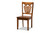 Liese Transitional Walnut Brown Finished Wood 5-Pc Dining Set - SKU145039