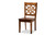 Baxton Kaila Walnut Brown Finished Wood 5-Pc Dining Set - SKU145094
