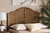 Baxton Studio Iris Vintage Classic And Traditional Ash Walnut Finished Wood And Synthetic Rattan Queen Size Arched Headboard Mg9741 Ash Walnut Rattan Hb Queen By Wholesale Interiors