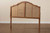 Baxton Studio Iris Vintage Classic And Traditional Ash Walnut Finished Wood And Synthetic Rattan Queen Size Arched Headboard MG9741-Ash Walnut Rattan-HB-Queen By Wholesale Interiors